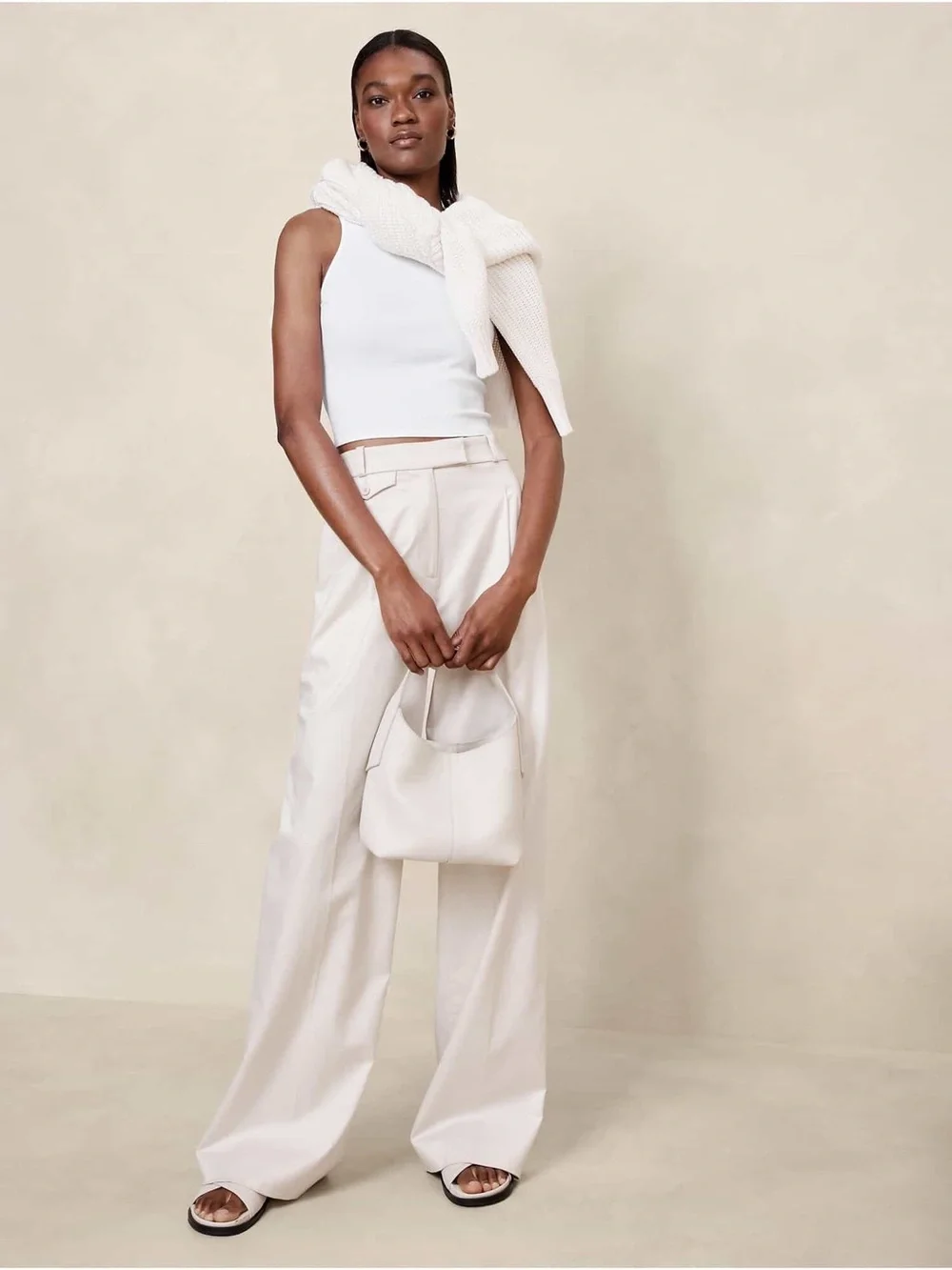 Banana Republic Italian Leather Bucket Bag